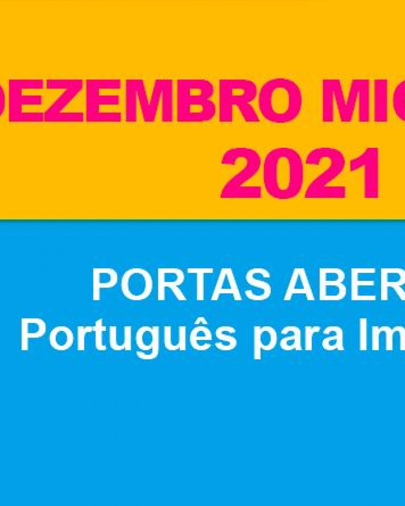 Projeto Portas Abertas: Português para Imigrantes