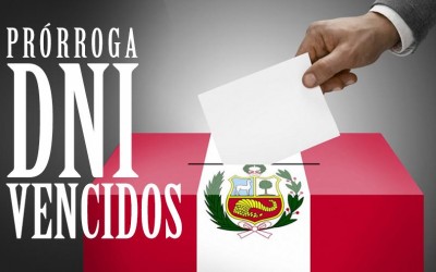 Prorroga de DNI vencidos até o 30 de junho - Eleições Gerais Peru 2021 