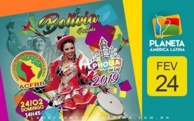 Bolivianos no carnaval paulistano, neste 24 de fevereiro