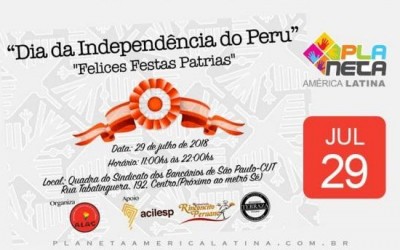 Dia da Independência do Peru em São Paulo - 29 de julho 2018