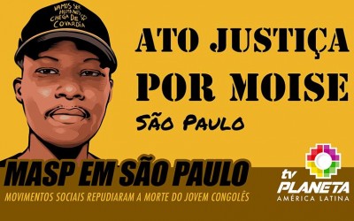 Ato Justiça por Moïse na Av. Paulista em São Paulo