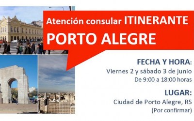 Atenção Consular Peruano Itinerante em PORTO ALEGRE os días 02 e 03 de junho de 2023