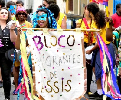 Bloco de imigrantes de Assis no Bixiga em São Paulo