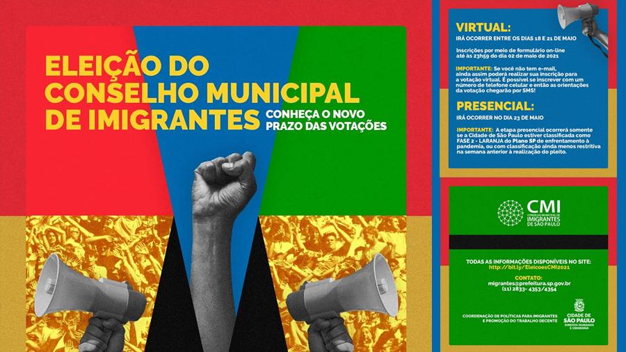 A eleição do Conselho Municipal de Imigrantes foi adiada! 