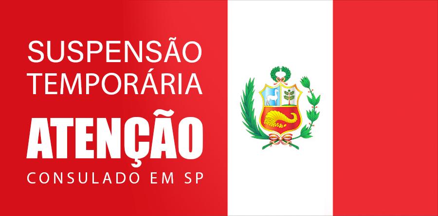 Prorroga de suspensão temporária de atendimento presencial no consulado peruano em SP