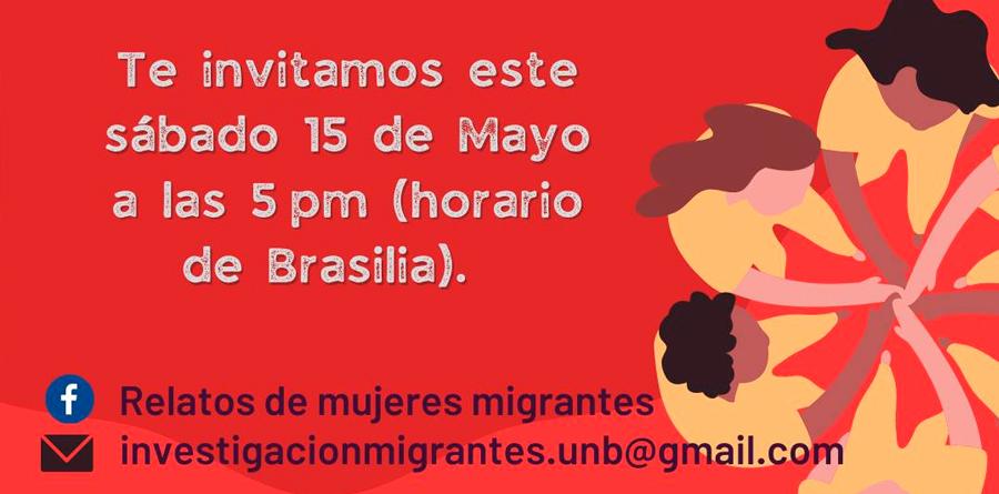 Relatos de mulheres imigrantes - 15 de maio de 2021