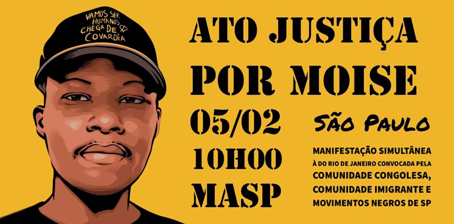 Ato de Justiça pelo assassinato do congolês MOISE no RJ será realziado no Masp em São Paulo