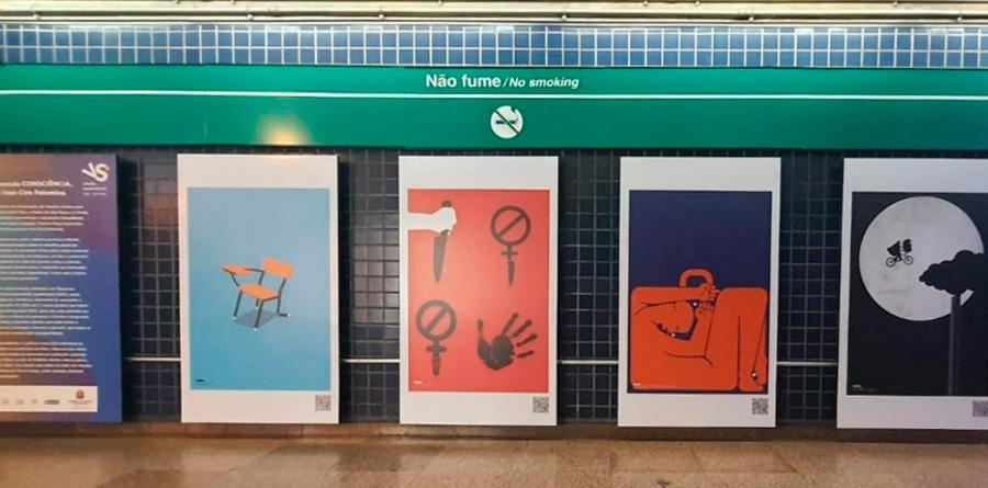 Exposição: “CONCIENCIA” do ilustrador peruano Iván Cirio, na estação de metrô TRIANON-MASP