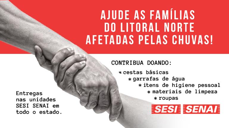 Ajude as famílias do Litoral Norte afetadas pelas chuvas