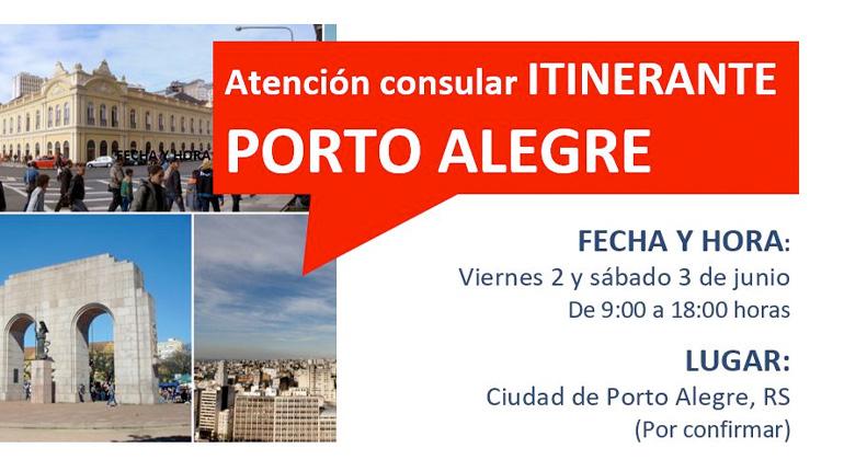 Atenção Consular Peruano Itinerante em PORTO ALEGRE os días 02 e 03 de junho de 2023